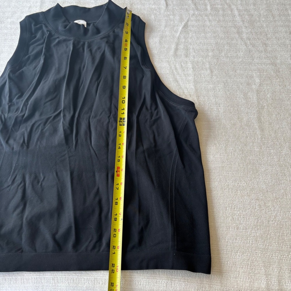 Athleta Momentum Seamless Mock Neck Tank Top Black XL Racerback Training Vest - Picture 8 of 9